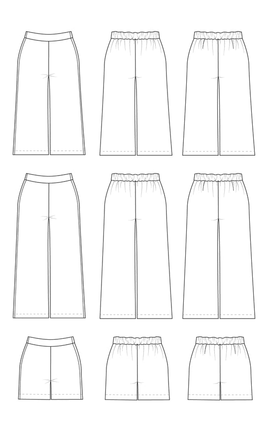 Pantalon et shorts Calder 12 à 32 - Patron papier - CASHMERETTE