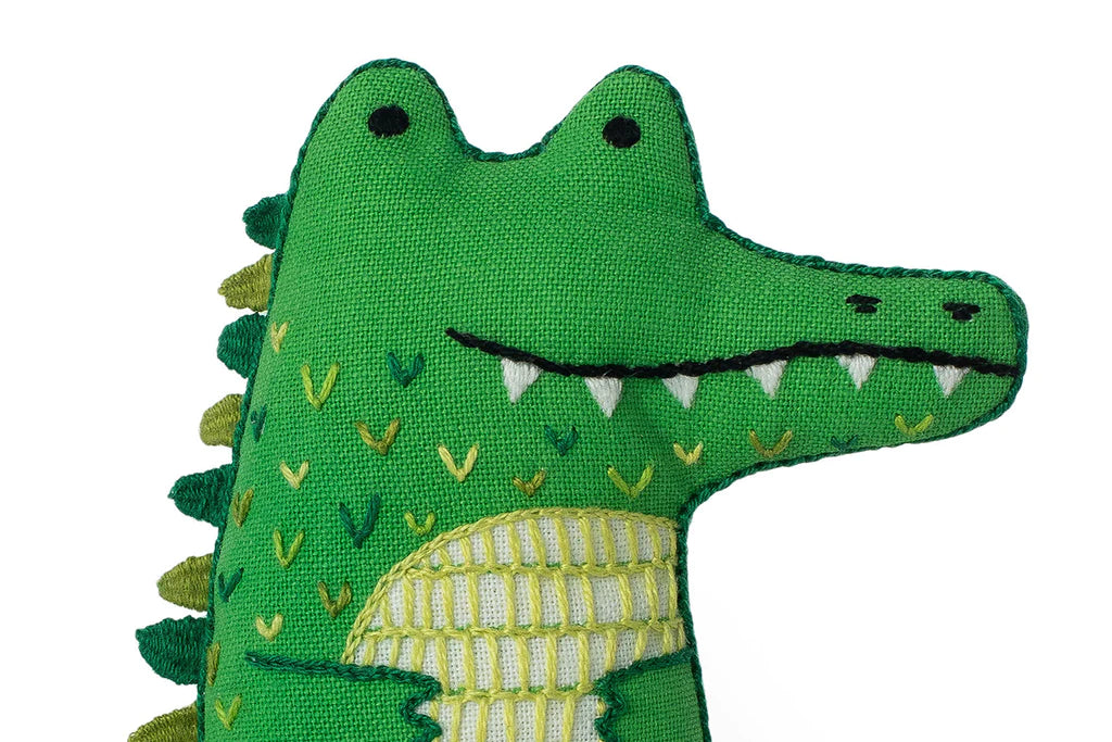 Alligator - ensemble de peluche brodée DIY - KIRIKI PRESS