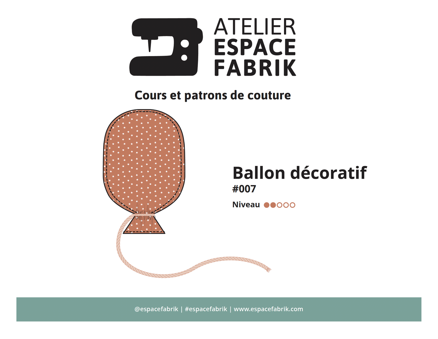 Ballon décoratif - Patron PDF